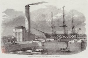 Entry Dock and Pump-House, Keyham Steam-Yard by Edwin Weedon