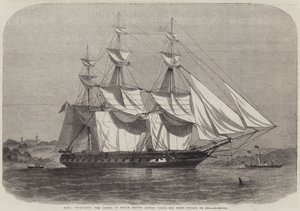 HMS Euryalus, the Vessel in which Prince Alfred takes his First Voyage to Sea