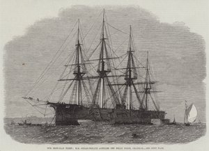 Our Iron-Clad Fleet, HM Steam-Frigate Achilles off Folly Point, Chatham by Edwin Weedon