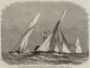 Royal London Yacht Club Match, the Sphinx and Volante Rounding at Southend by Edwin Weedon