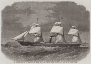 The Screw-Steamer City of New York, One of the Inman Line Running Between Liverpool and Ports of the United States