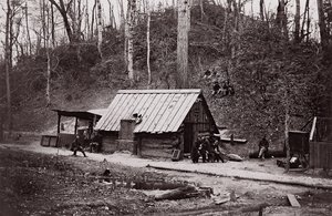 A Union Station on the James River Established for Extracting Gunpowder from Confederate