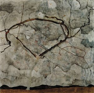 Autumn Tree In Turbulent Air by Egon Schiele