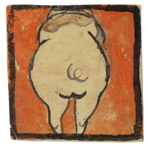 Design for a Wall Decoration in the Wattmanngasse Studio (Pig from Behind?) by Egon Schiele