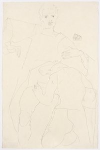 Erotic Scene by Egon Schiele