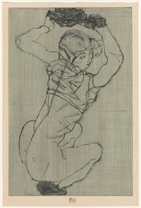 Crouching by Egon Schiele