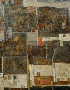 Krumau on the River Vltava, Czech Republic by Egon Schiele