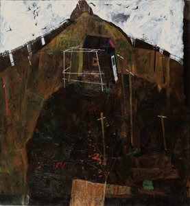 Landscape with Raven by Egon Schiele