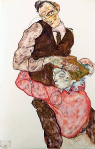 Lovers by Egon Schiele