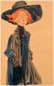 Girl in Blue by Egon Schiele