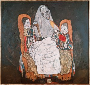 Mother with Her Two Children, III by Egon Schiele