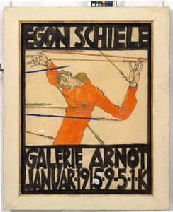 Poster of the Egon Schiele Exhibition at the Arnot Gallery