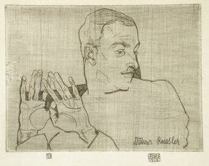 Portrait of Arthur Roessler by Egon Schiele