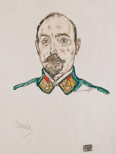 Portrait of a First Officer by Egon Schiele