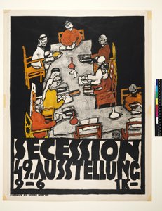 Poster for the Vienna Secession, 49th Exhibition, Die Freunde