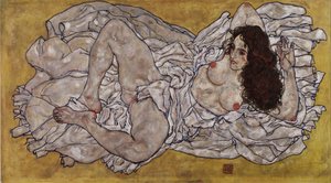 Reclining Woman, 1917 by Egon Schiele