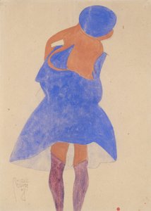 Standing Girl, Back View by Egon Schiele