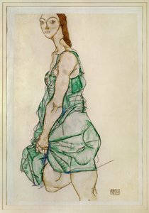 Standing Woman in Green Shirt