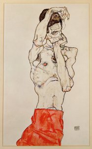 Standing Male Nude with Red Loincloth