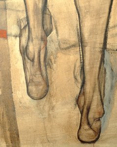 Female Nude with Shoulder Cloth, Fragment by Egon Schiele