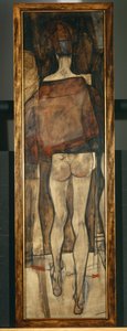 Female Nude with Shawl, Fragment (1913) by Egon Schiele