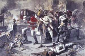 British and Indian Troops Plundering the Kaisarbagh During the Capture of Lucknow by Egron Sellif Lundgren