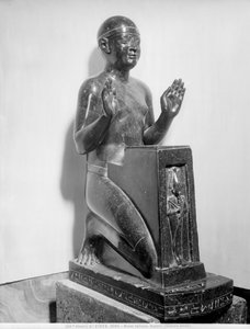 Naophorous Statue of a Man by Egyptian