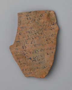 Ostrakon list of times of illumination, possibly from Elephantine by Egyptian