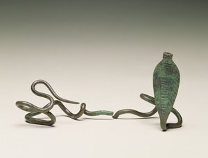 Wand in the form of a uraeus, from Tomb 5 of the Ramesseum, Thebes, Middle Kingdom, 1773-1650 BC by Egyptian 13th Dynasty