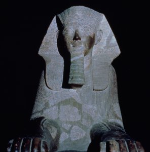 A Sphinx of Queen Hatshepsut from the Mortuary Temple of Hatshepsut, New Kingdom by Egyptian 18th Dynasty