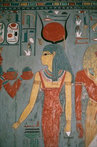 Mural Painting Depicting Goddess Isis, Tomb of Horemheb, Valley of the Kings, Luxor, Egypt