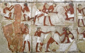 Egyptian antiquity: painting decorating the tomb of Rekhmire, vizir of the 18th dynasty