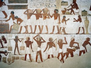 Potters and Workers (detail) by Egyptian 18th Dynasty