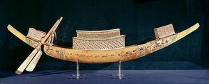 Reduced model of a boat from the Tomb of Tutankhamun, New Kingdom, c.1347-37 BC