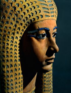 Wooden sculpture of Queen Ahmose Merit-Amon, wife of Amenophis I by Egyptian 18th Dynasty