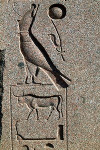Hieroglyph with name of Horus, Great Temple of Amun, Tanis, Egypt, New Kingdom, Dynasty XIX by Egyptian 19th Dynasty