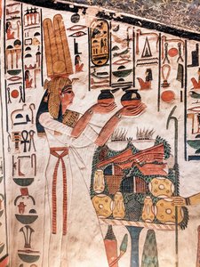 Nefertari Making an Offering, from the Tomb of Nefertari by Egyptian 19th Dynasty