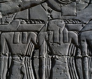Priest Wearing Hawk Mask (detail) by Egyptian 19th Dynasty