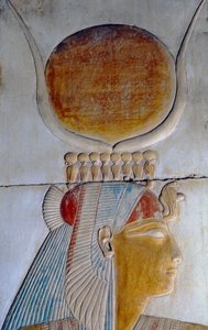 Profile of Isis, Temple of Seti I, Abydos by Egyptian 19th Dynasty