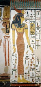 Selqet, (detail) from the frescoes in the burial chamber of Nefertari, Valley of Queens, Luxor, Thebes