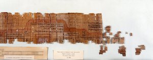 Egyptian Antiquities: Papyrus Representing the Plan of the Tomb of Pharaoh Ramses IV (1154-1143 BC) 20th Dynasty