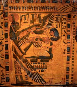 The Defunct Greeted by the Divine Maat (detail of the sarcophagus of the scribe Butehamon)