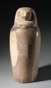 Canopic Jar with Falcon