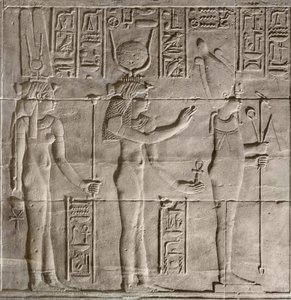 Reliefs in the Inner Sanctuary, Philae Temple, Aswan, Egypt