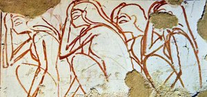 Egyptian tomb wall painting