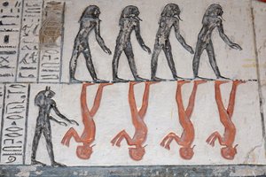 Hieroglyph, Tomb of Ramses IX, Luxor by Egyptian Egyptian