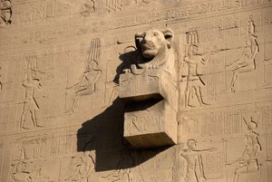 Lion-Head Gargoyle, Temple of Hathor, Denderah, Egypt by Egyptian Ptolemaic Period