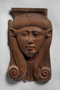Panel from a Hathor Column by Egyptian Ptolemaic Period