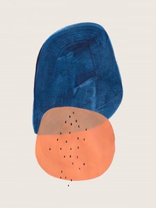 Abstract Blue Orange Shapes