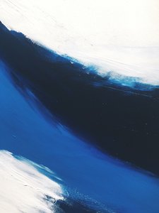 Deep Blue Wave Abstract